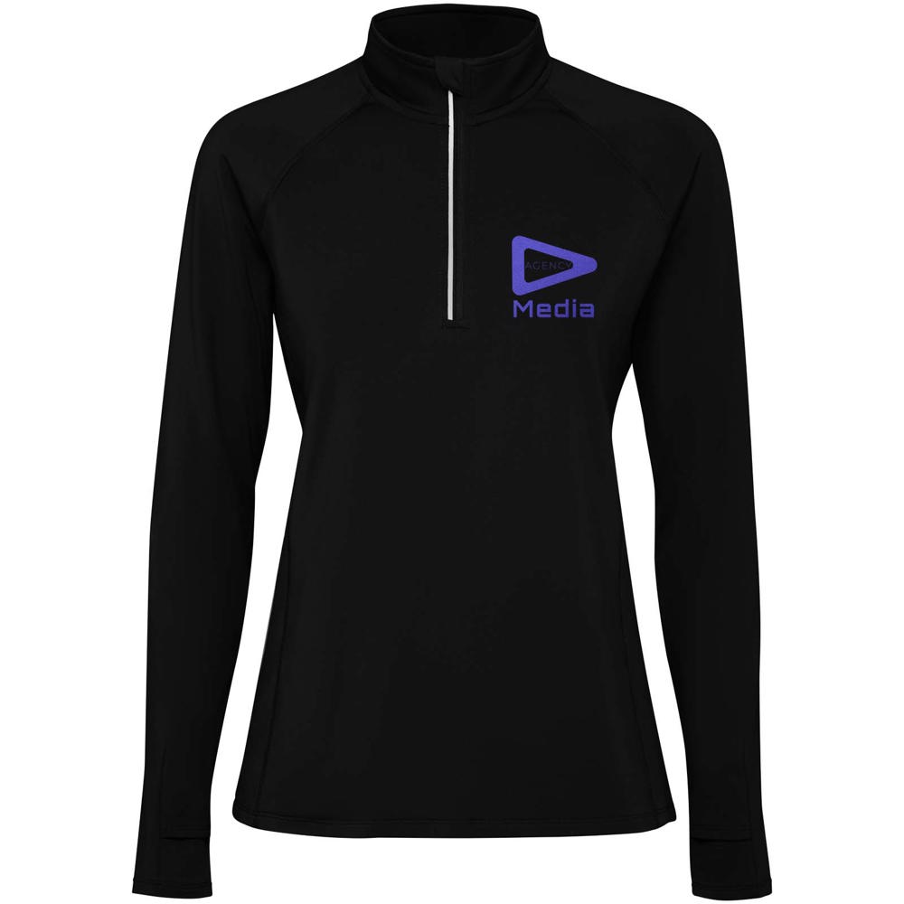 Felpa a maniche lunghe con mezza zip da donna Estambul