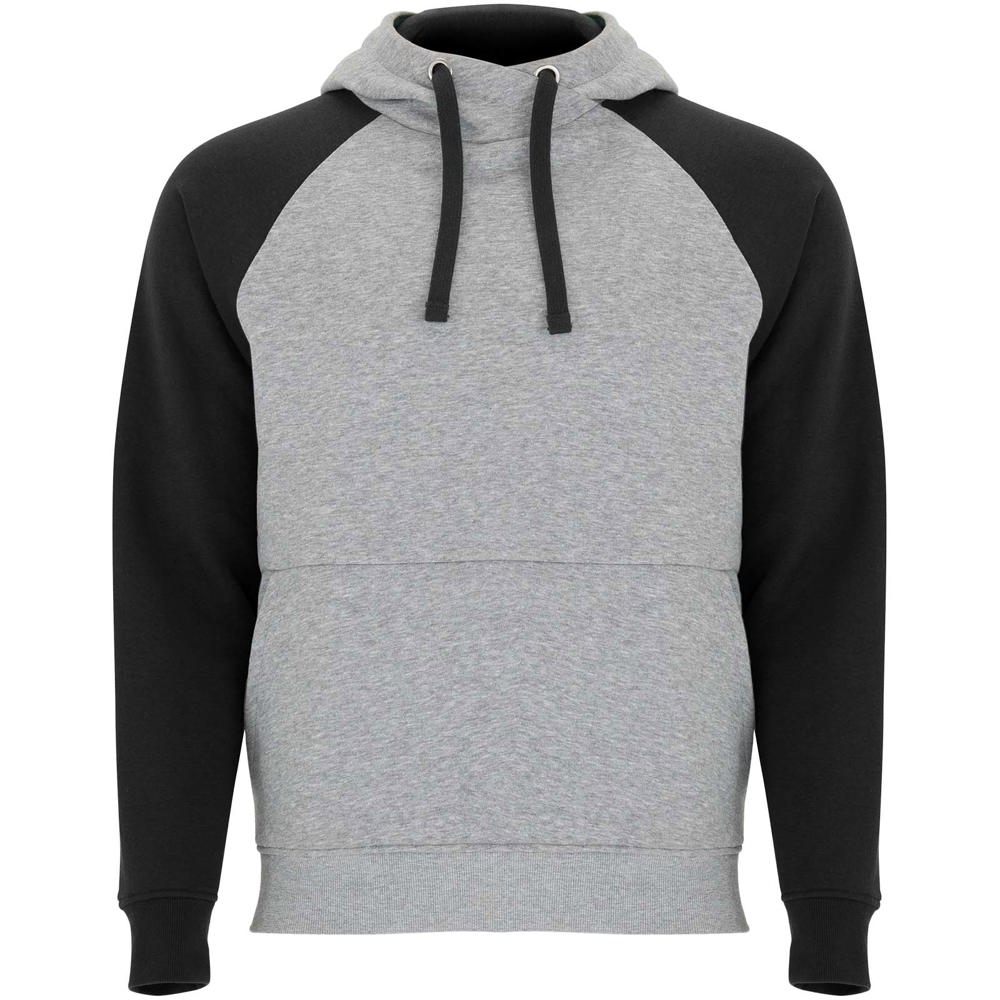 Felpa con cappuccio unisex bicolore Badet - Grigio melange, Nero
