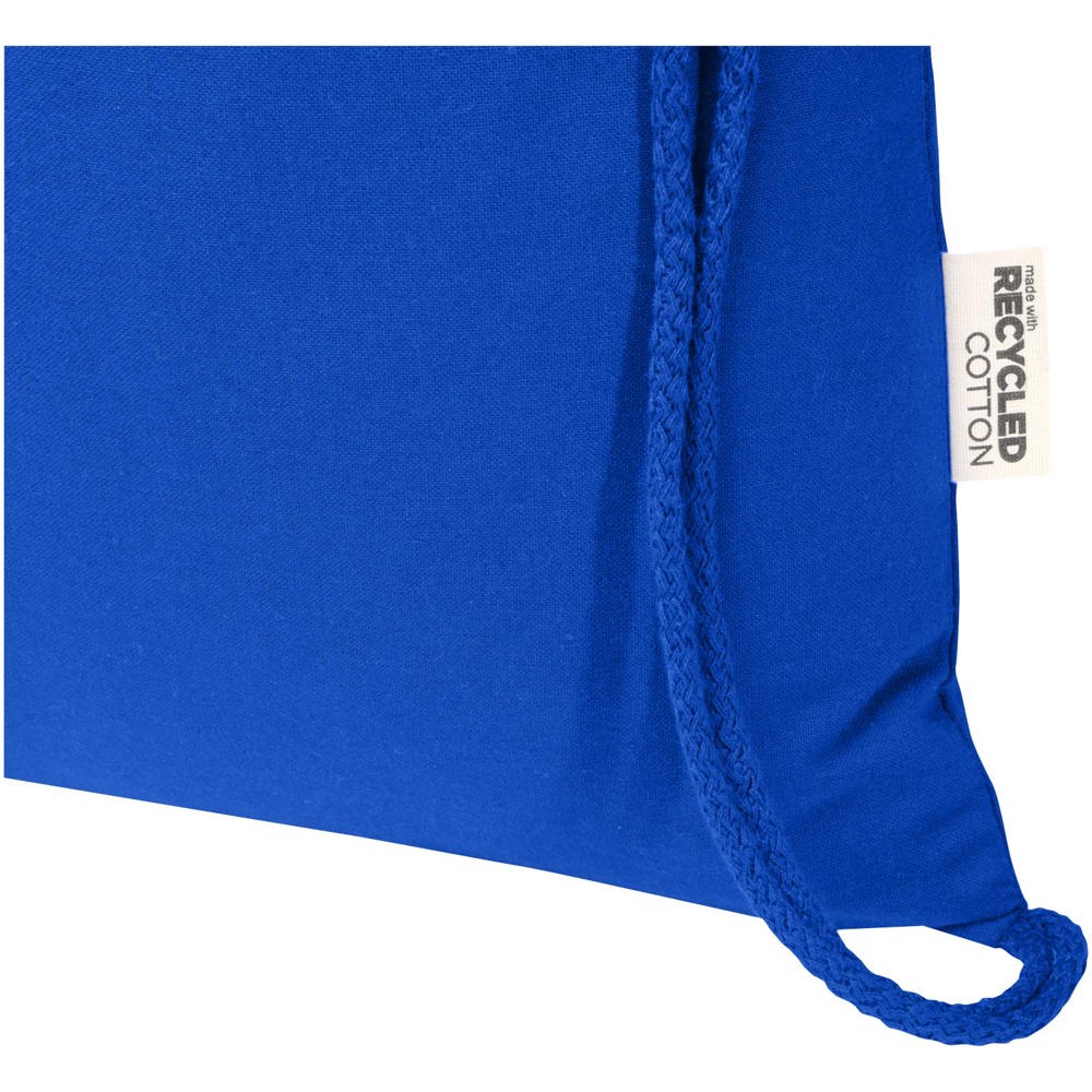 Borsa con cordoncino  in materiale riciclato GRS da 140 g/m² Oregon Blend - 5L