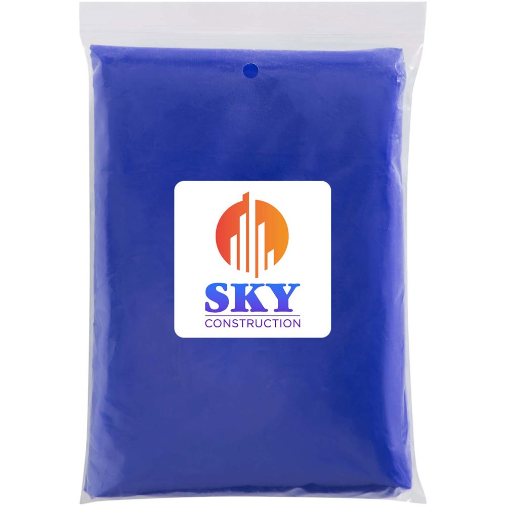 Poncho impermeabile monouso in materiale riciclato certificato GRS con custodia Mayan 