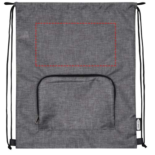 Borsa pieghevole con coulisse in materiale riciclato Ash - 7L