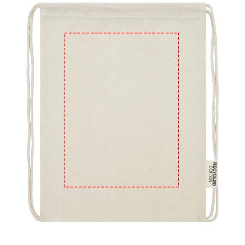 Borsa con cordoncino in cotone riciclato certificato GRS da 140 g/m² Oregon