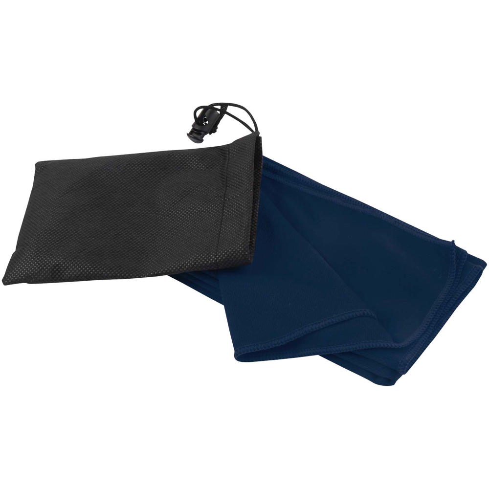 Asciugamano sportivo in PET riciclato 30 x 80 cm Lucas - Navy