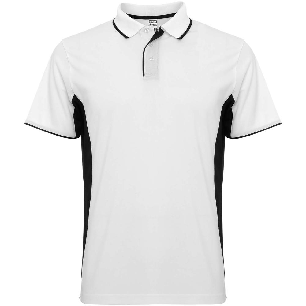 Polo a maniche corte unisex Montmelo - Bianco, Nero
