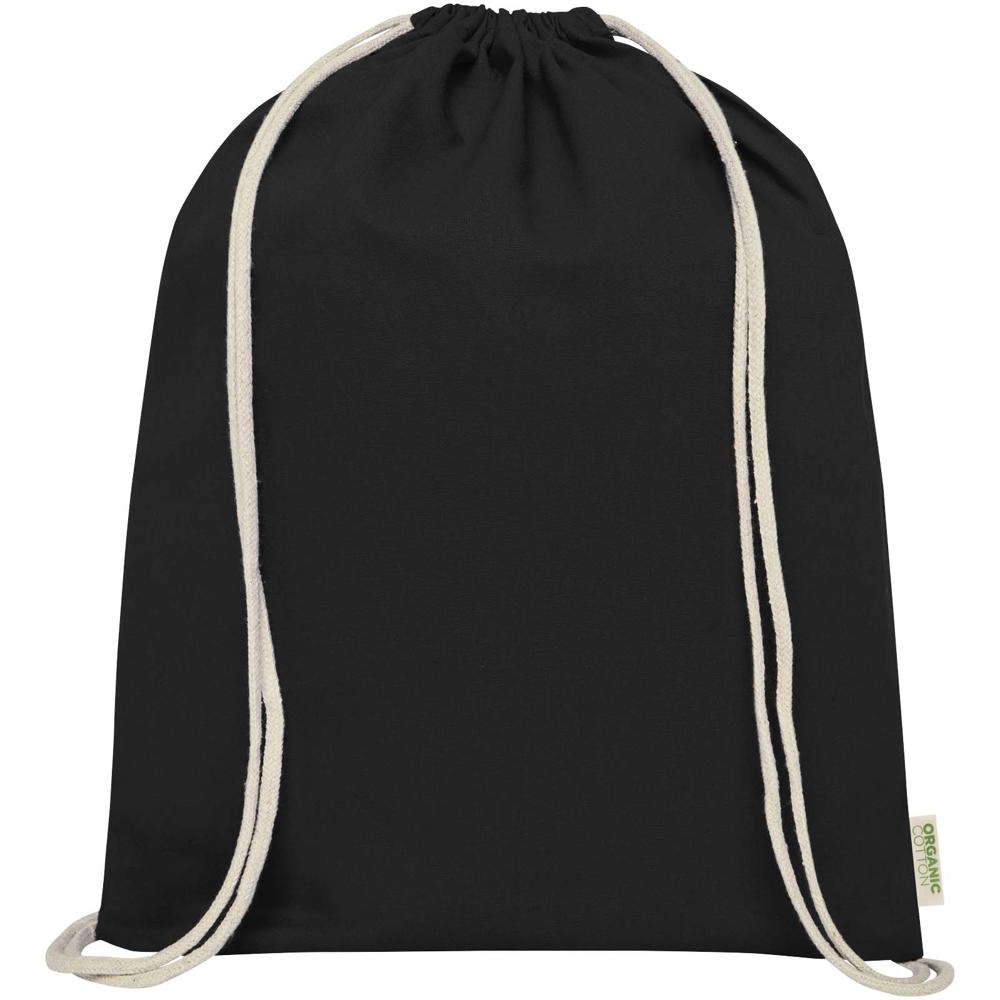 Borsa con cordoncino in tessuto biologico certificato OCS da 140 g/m² Odisha  - 5L