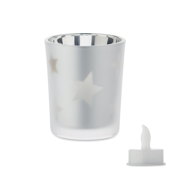 LANDLE - Candelina tealight a LED - Argento opaco