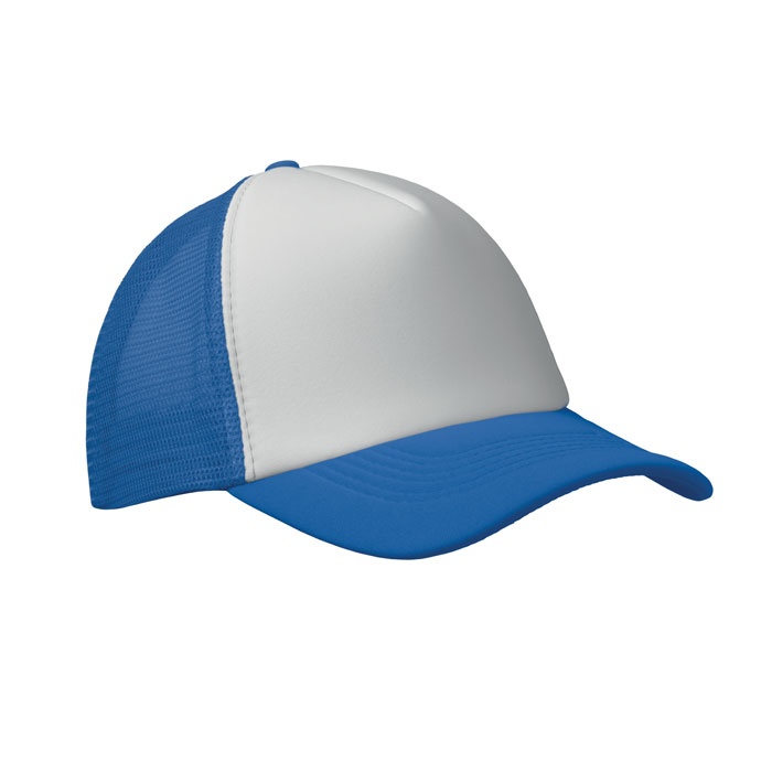 BUBBLE - Cappello trucker a 5 pannelli - Bianco/Blu
