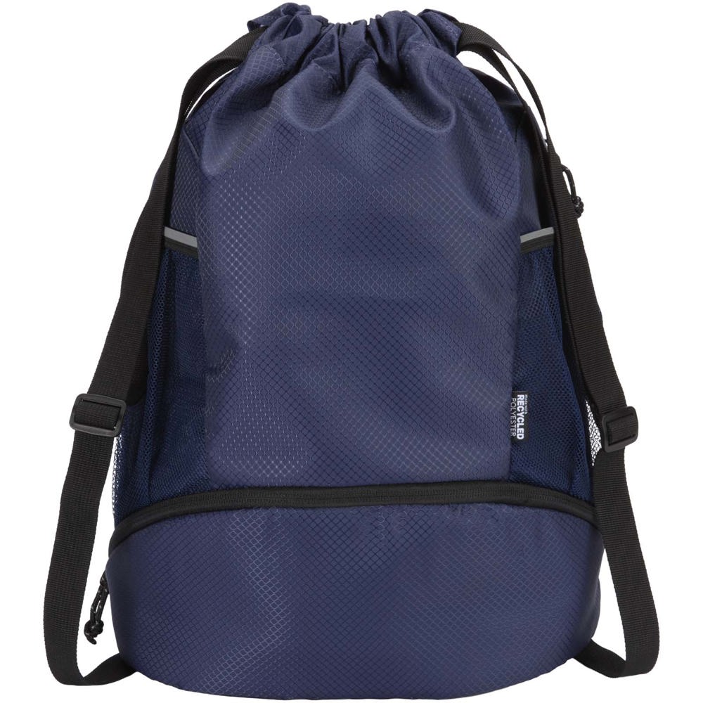 Borsa sportiva con cordoncino in materiale riciclato certificato GRS e scomparto inferiore da 18 litri Nomad