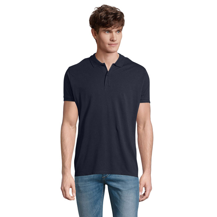PLANET MEN - Polo PLANET UOMO 170g - Blu Scuro Francese