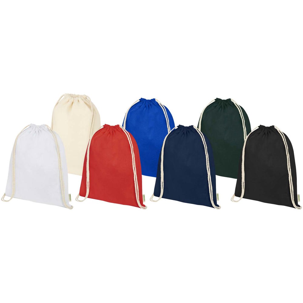 Borsa con cordoncino in tessuto biologico certificato OCS da 140 g/m² Odisha  - 5L