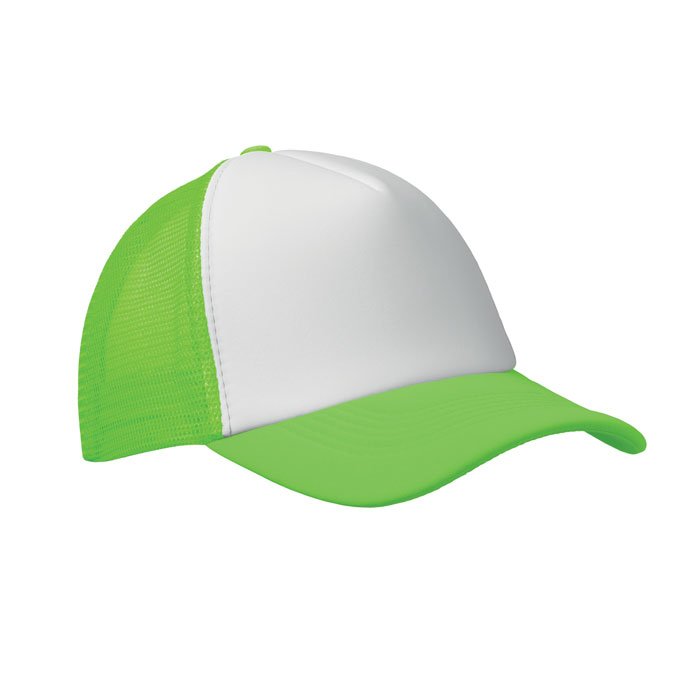 BUBBLE - Cappello trucker a 5 pannelli - Verde Neon