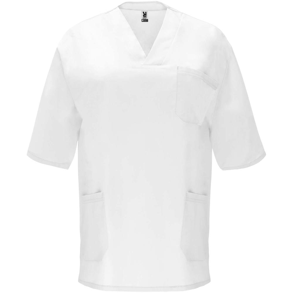 Casacca unisex a maniche corte in tessuto da 160 g/m² Panacea - Bianco