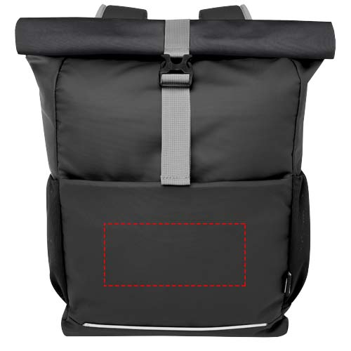 Borsa roll-top per bicicletta impermeabile in materiale riciclato certificato GRS per portatile da 15" Aqua