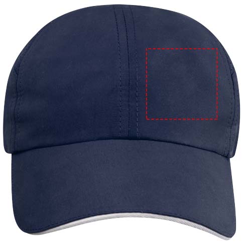 Cappellino cool-fit sandwich a 6 pannelli in materiale riciclato certificato GRS da 110 g/m² Morion