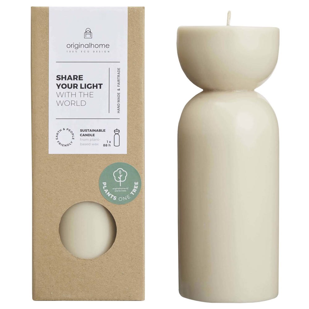 Candela media in materiale biologico Originalhome - Beige