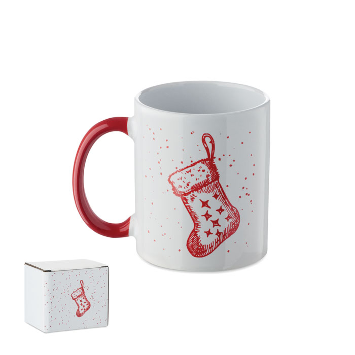 FESTIMUG - Tazza in ceramica. 300 ml - Rosso