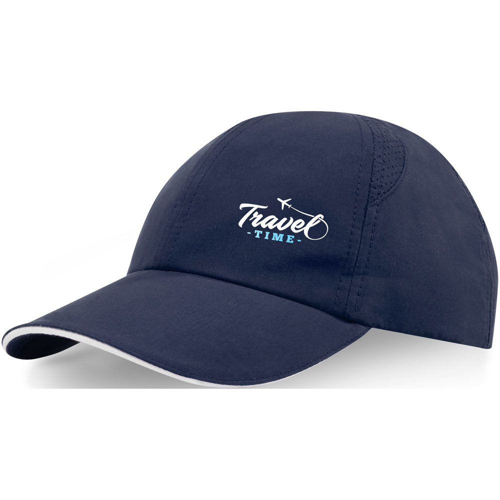 Cappellino cool-fit sandwich a 6 pannelli in materiale riciclato certificato GRS da 110 g/m² Morion