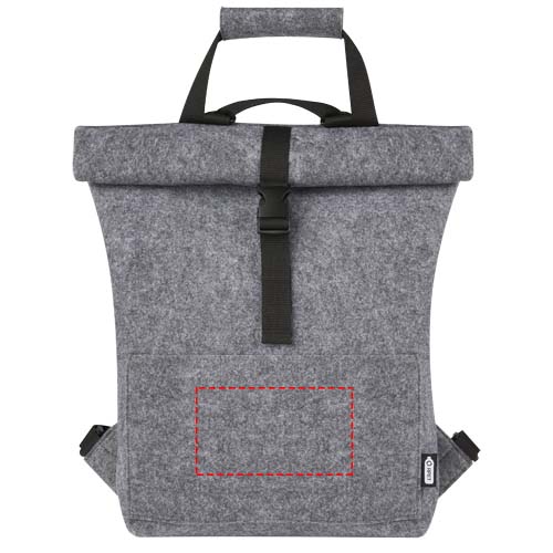 Borsa per bicicletta con chiusura arrotolabile in feltro riciclato GRS Felta - 13L