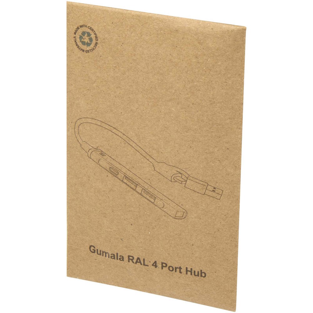 Hub USB-A e Tipo-C a 4 porte in alluminio riciclato con doppio ingresso Alkaid