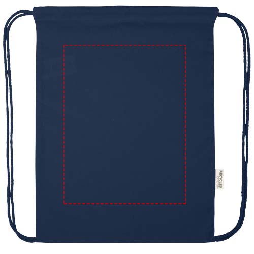 Borsa con cordoncino in materiale riciclato GRS da 140 g/m² Oregon Blend - 5L