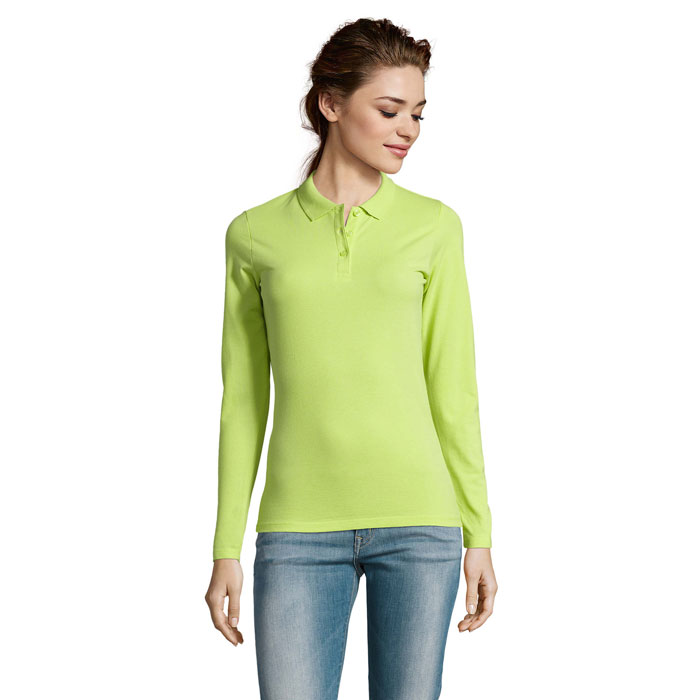 PERFECT LSL WOMEN - PERFECT POLO LSL DONNA 180 - Apple Green