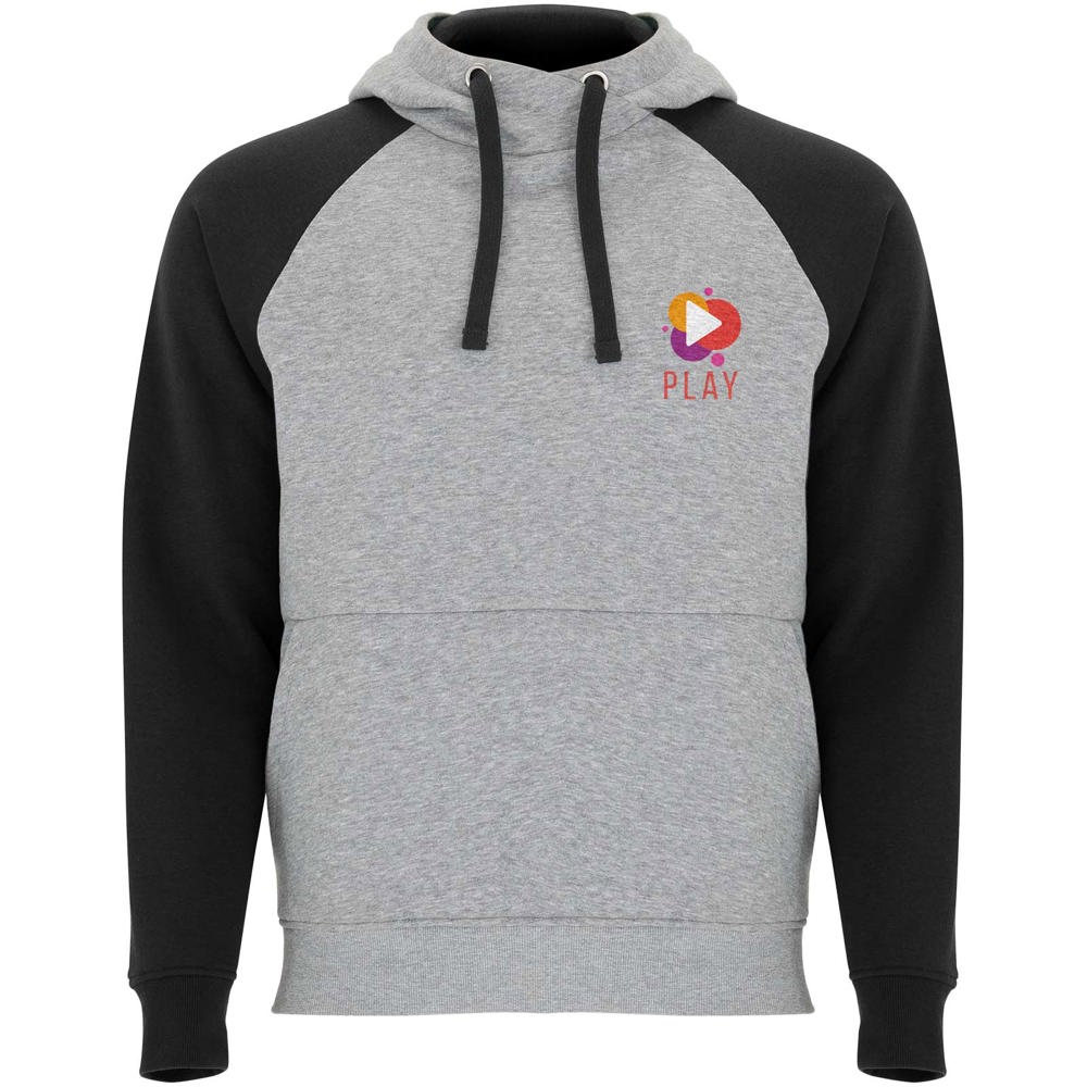 Felpa con cappuccio unisex bicolore Badet