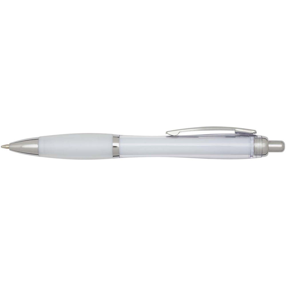  Penna a sfera in plastica riciclata certificata RCS con fusto e impugnatura colorati (inchiostro blu) Nash