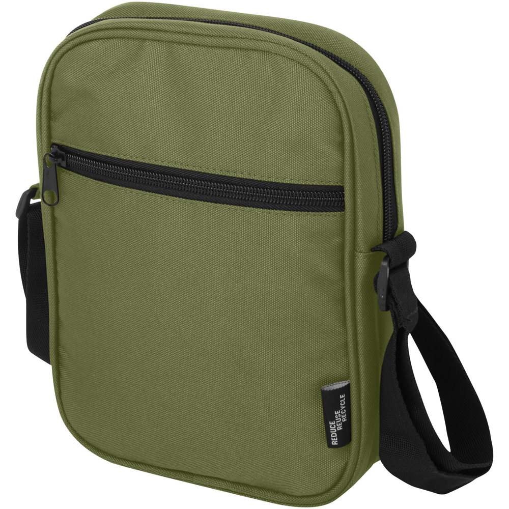 Borsa a tracolla in materiale riciclato certificato GRS Byron 2l - Oliva