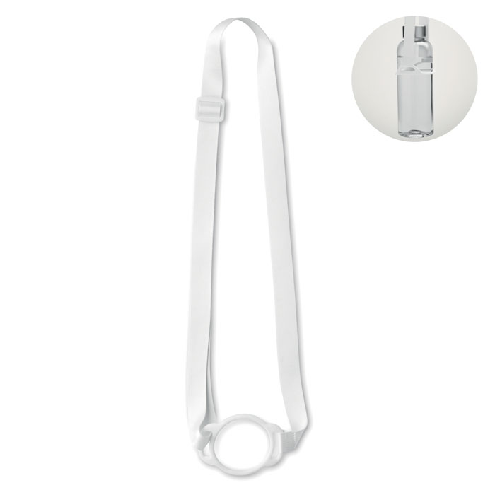 LANCUP - Cordino con portabicchieri 6 cm - Bianco