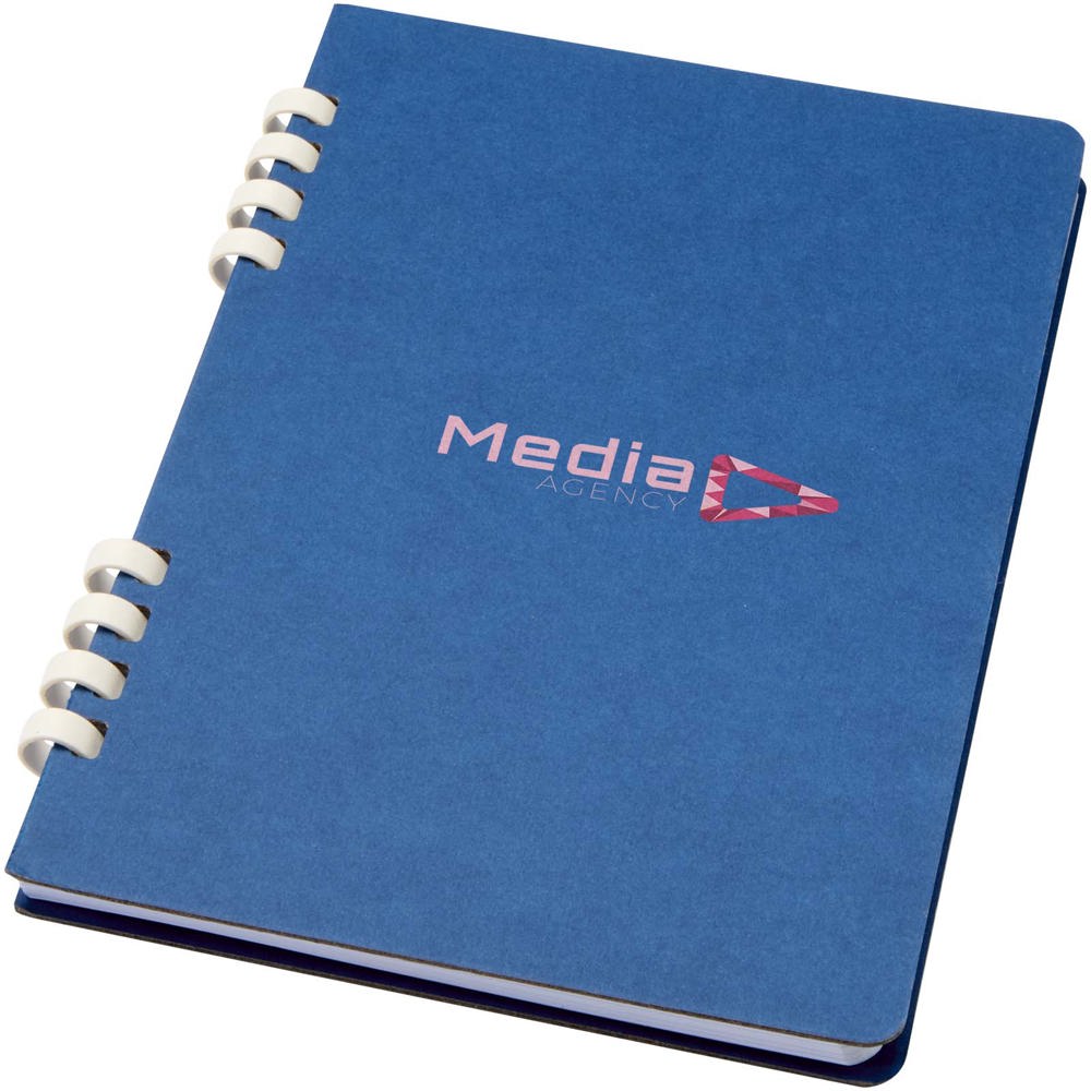 Blocco note a spirale formato A5 con copertina rigida in materiale riciclato certificato RCS Fil