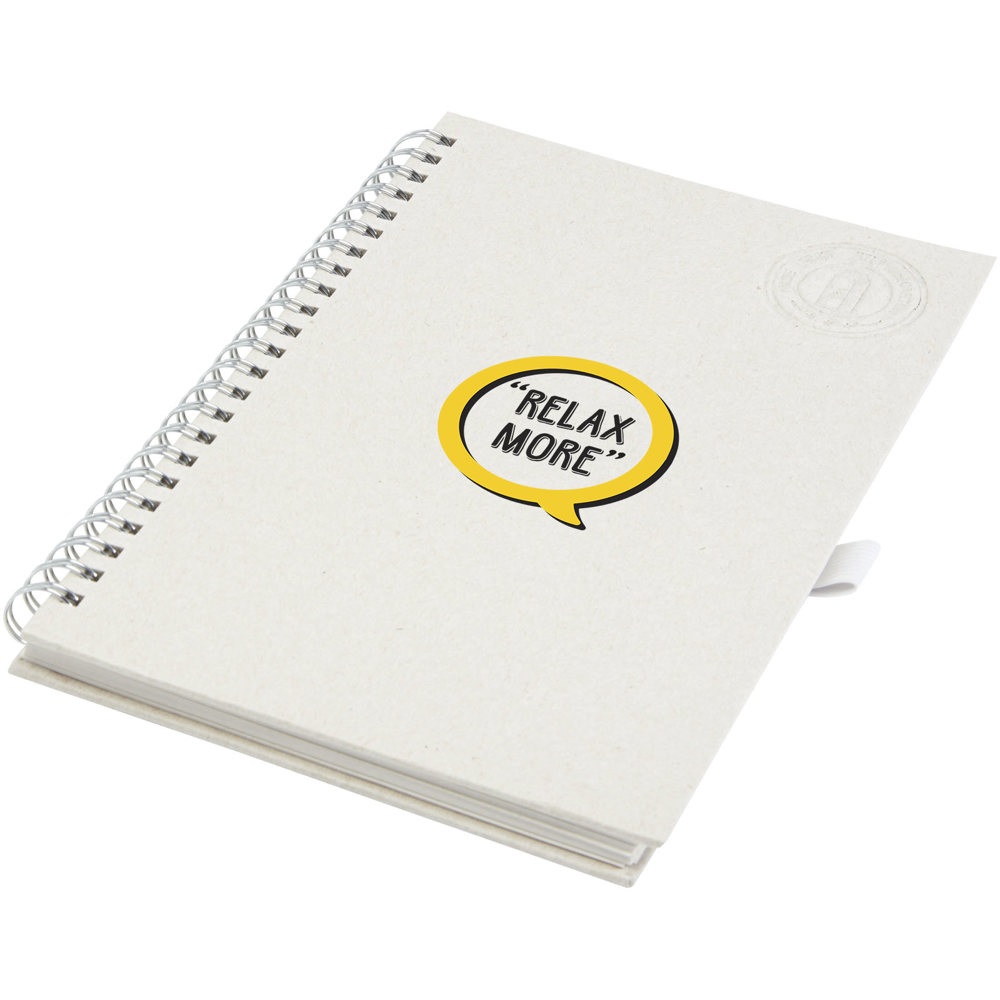 Blocco note a spirale Dairy Dream in formato A5 realizzato con cartoni del latte riciclati