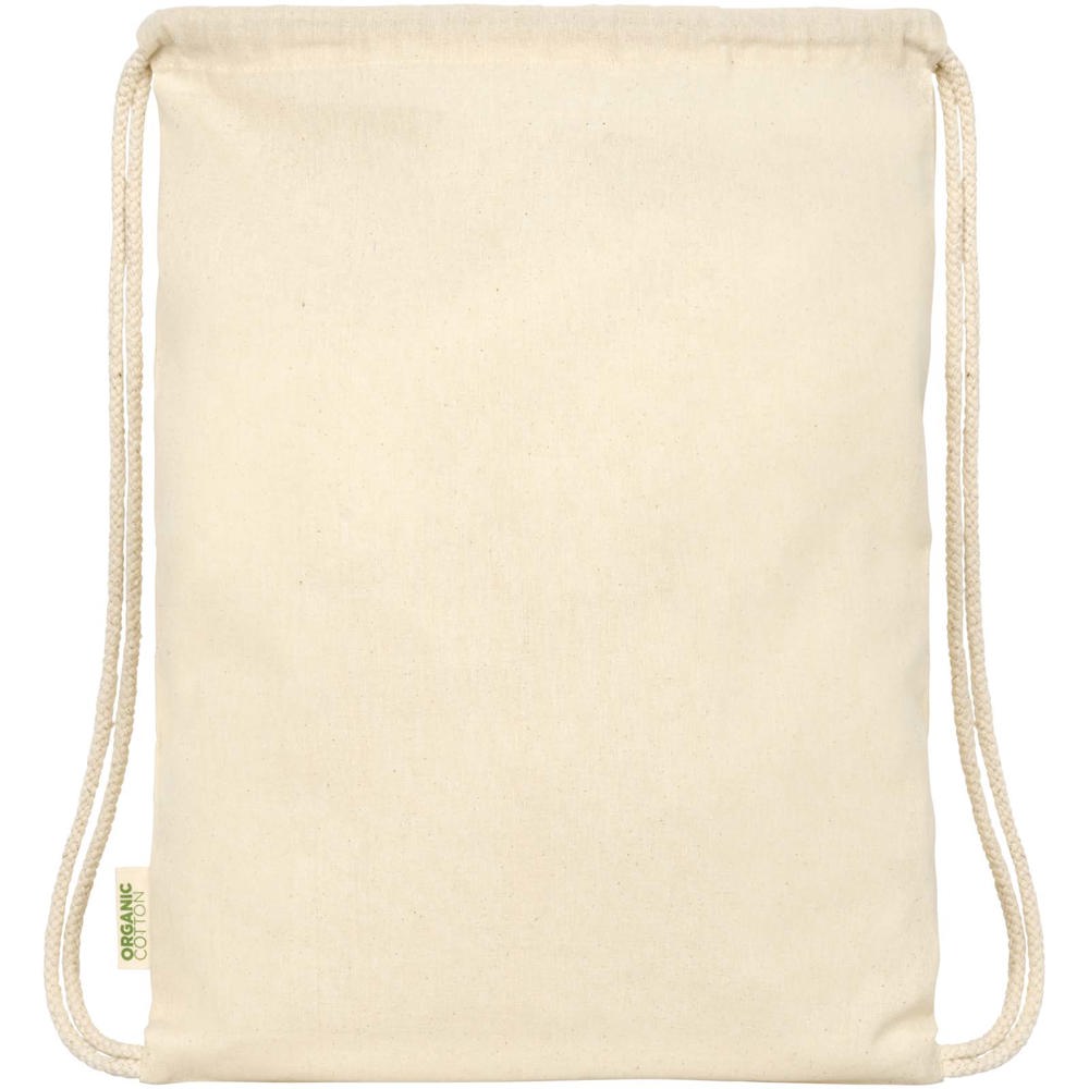 Borsa con cordoncino in tessuto biologico certificato OCS da 100 g/m² Odisha - 5L