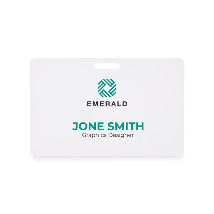 BADSMALL - Badge con lanyard 54 x 86 mm