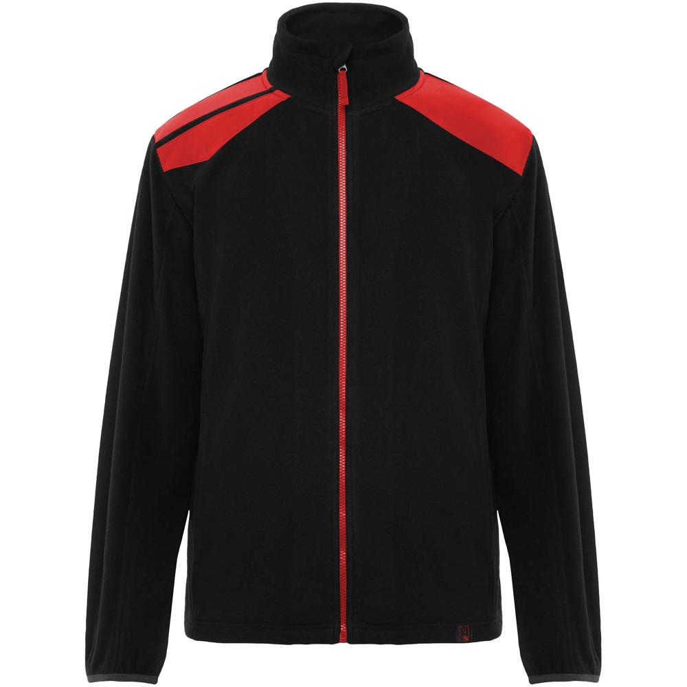 Giacca unisex in micropile Terrano - Nero, Rosso