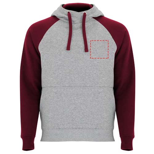 Felpa con cappuccio unisex bicolore Badet