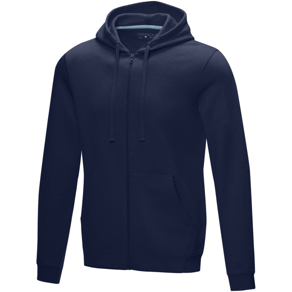 Felpa Ruby da uomo con cappuccio e full zip in tessuto organico riciclato - Navy