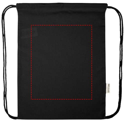 Borsa con cordoncino in materiale riciclato GRS da 180 g/m² Peru Blend - 5L
