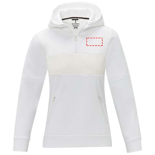 Felpa anorak con cappuccio da donna a mezza zip Sayan