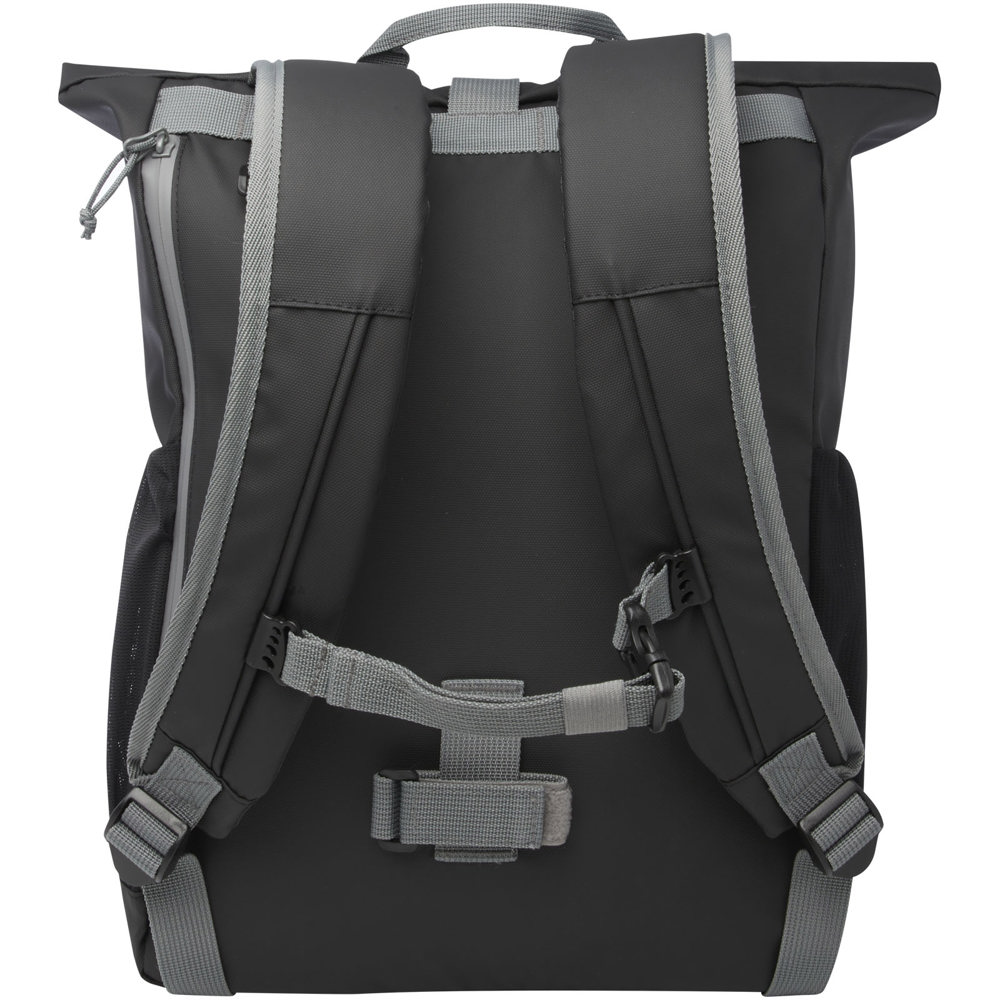 Borsa roll-top per bicicletta impermeabile in materiale riciclato certificato GRS per portatile da 15" Aqua