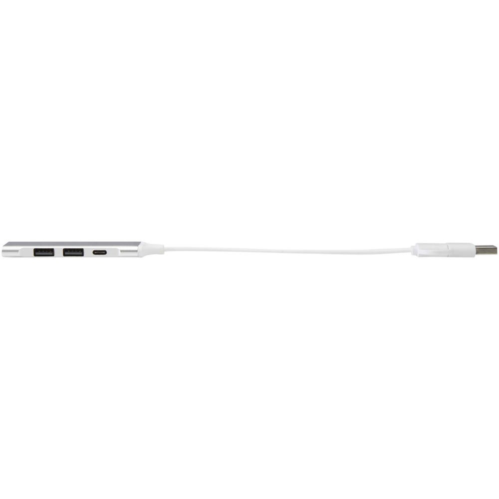 Hub USB-A e Tipo-C a 4 porte in alluminio riciclato con doppio ingresso Alkaid