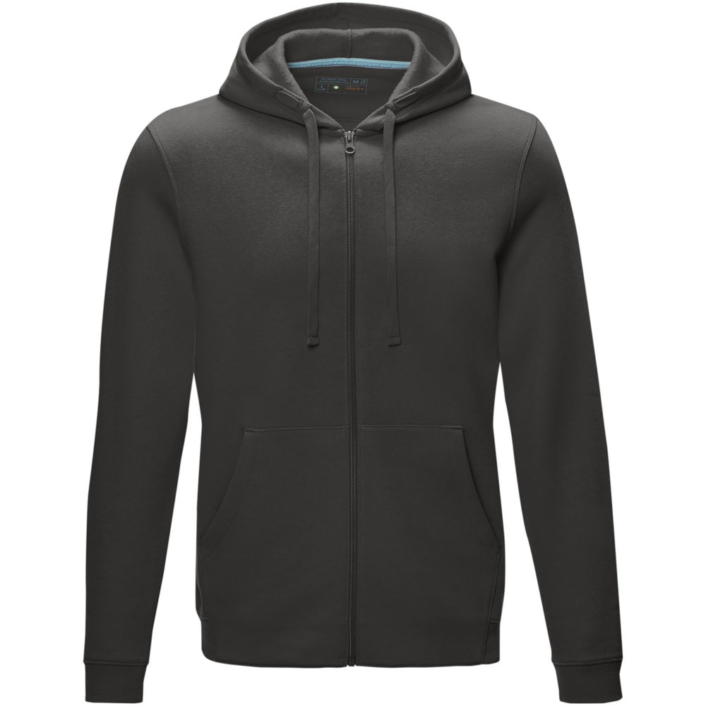 Felpa Ruby da uomo con cappuccio e full zip in tessuto organico riciclato