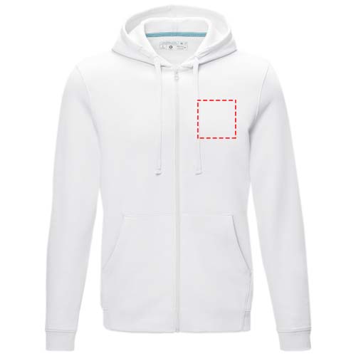 Felpa Ruby da uomo con cappuccio e full zip in tessuto organico riciclato