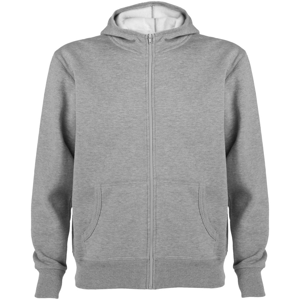 Felpa unisex con cappuccio e zip intera Montblanc - Grigio mélange