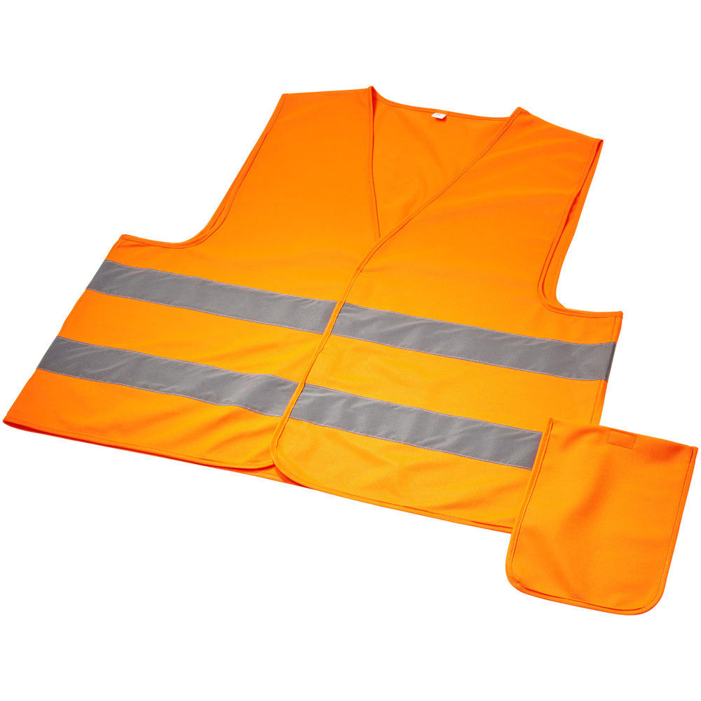 Gilet di sicurezza Watch-out in custodia per uso professionale - Arancione fluo