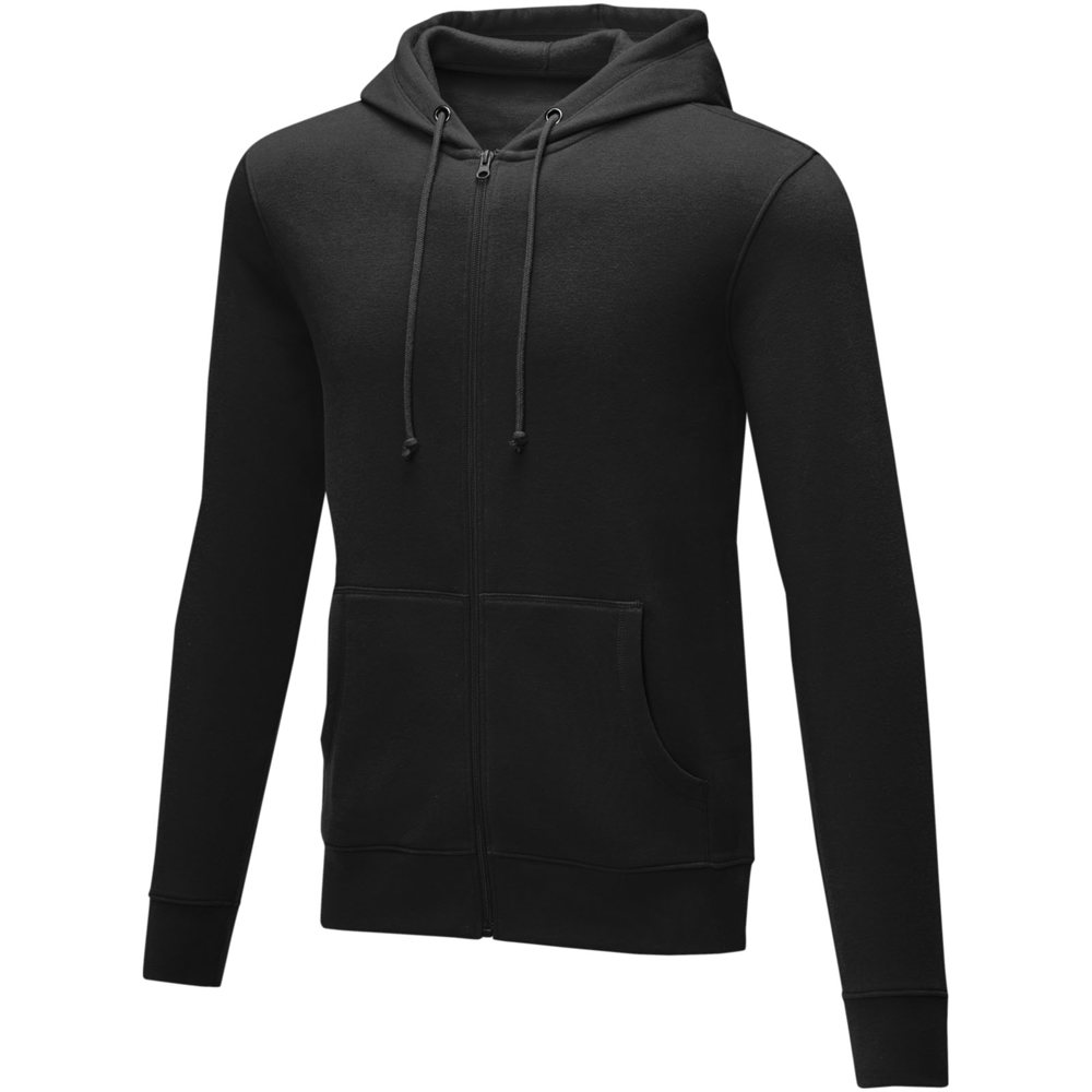 Felpa Charon con cappuccio full zip da uomo - Nero