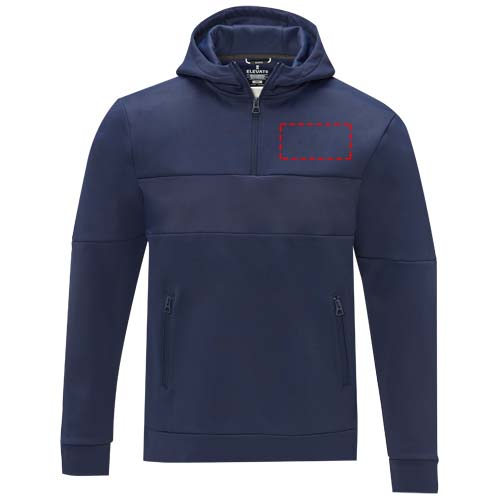 Felpa anorak con cappuccio da uomo a mezza zip Sayan