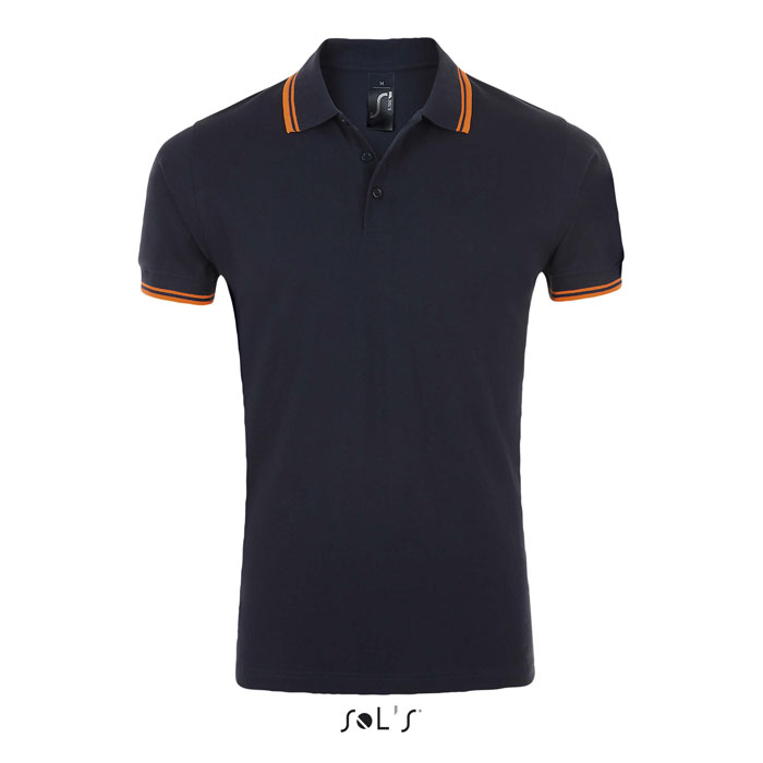 PASADENA MEN - PASADENA POLO UOMO 200 - Blu Scuro/Arancione Chiaro