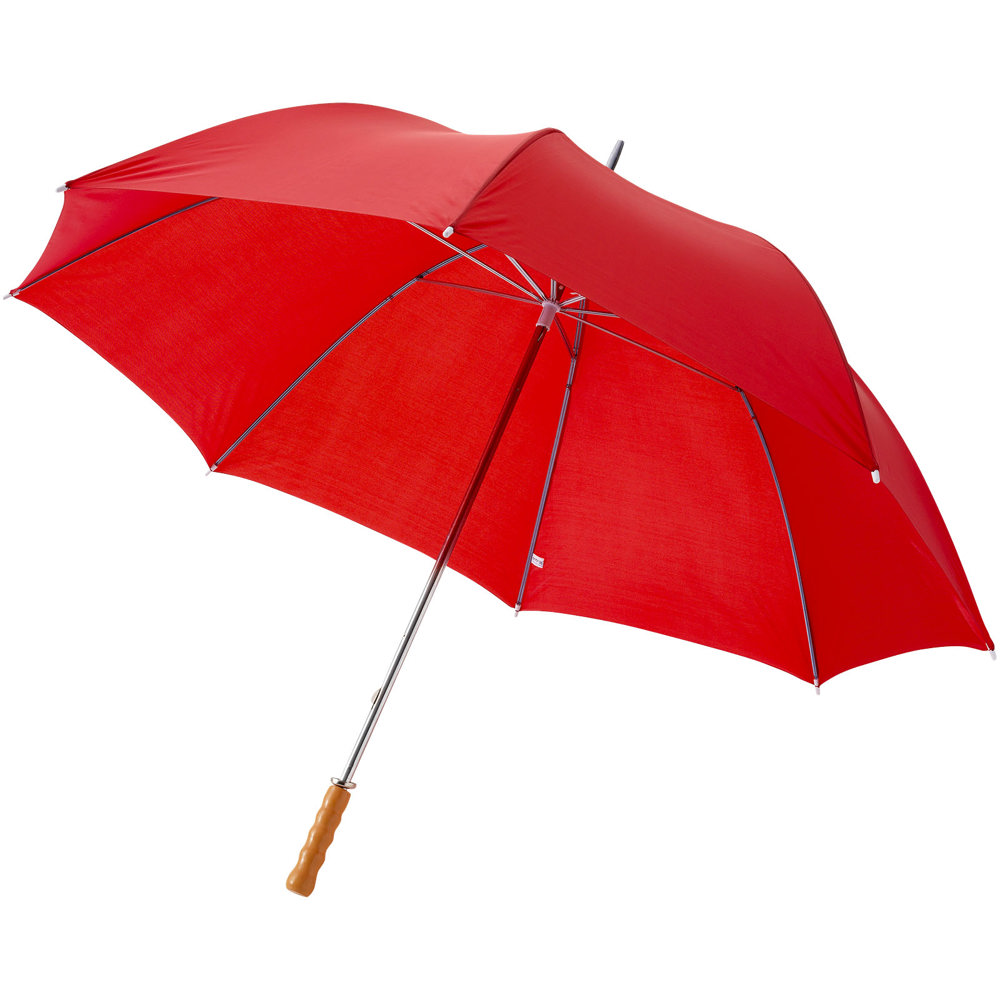Ombrello golf Karl da 30'' con manico in legno - Rosso