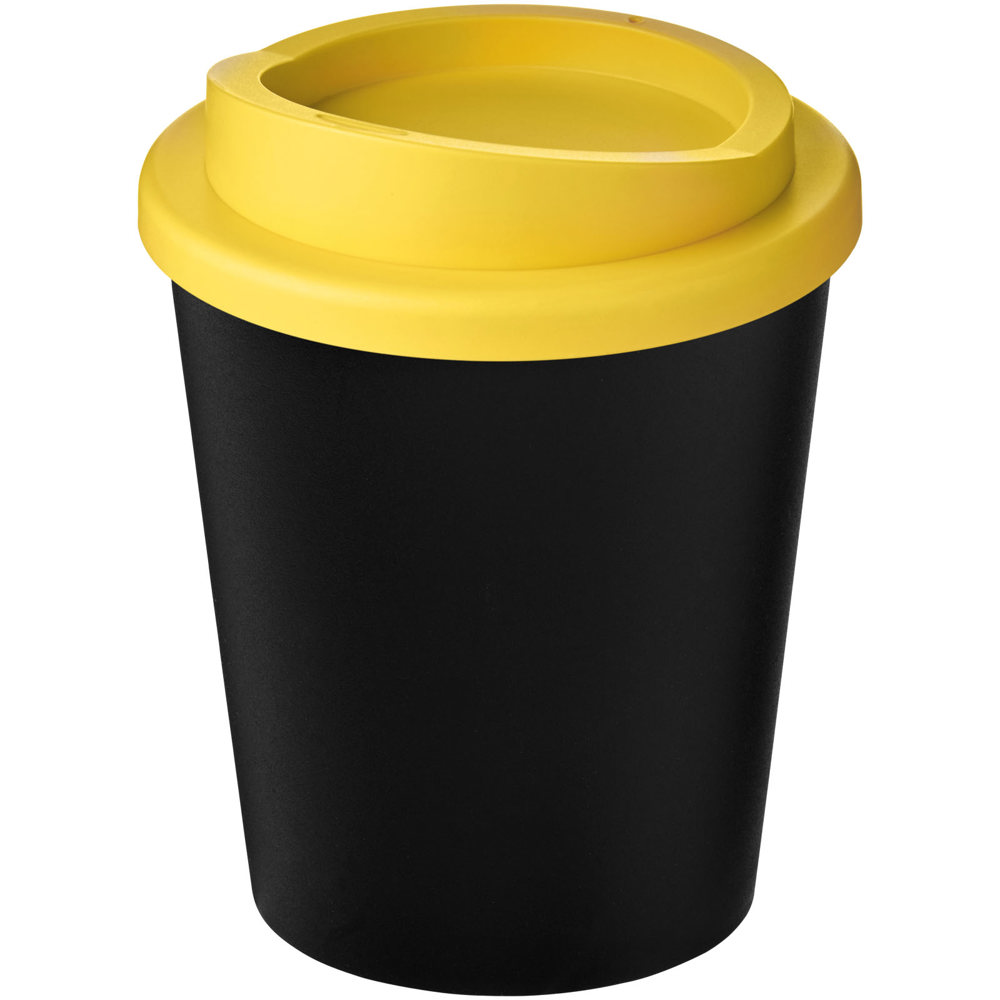 Bicchiere Americano® Espresso Eco da 250 ml in materiale riciclato - Nero, Giallo