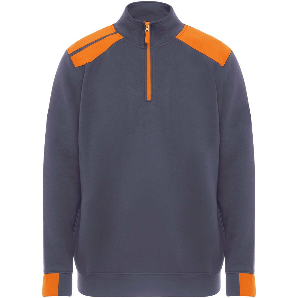 Maglione a mezza zip da uomo da 280 g/m² Maverick - Piombo, Arancione